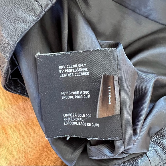 Michael Kors Genuine Leather Racer Moto Jacket Zip-Up Black  Size Medium - Picture 9 of 9